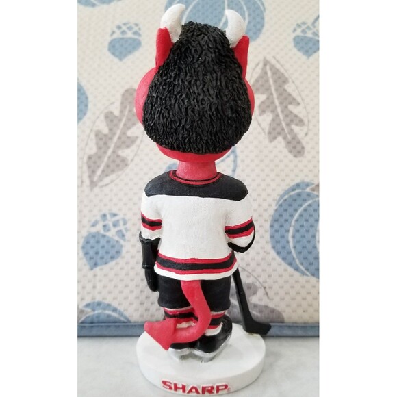 New Jersey Devils Mascot Bobblehead in White Jersey by Bobble Dobbles Rare 2001 - Picture 6 of 10
